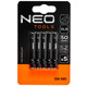 Neo Tools 09-581 Біти ударні, 50 мм, SL6 - 5 шт., сталь S2