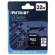 Карта пам`яті  MicroSDHC  32GB UHS-I Class 10 Patriot LX + SD-adapter (PSF32GMCSDHC10)