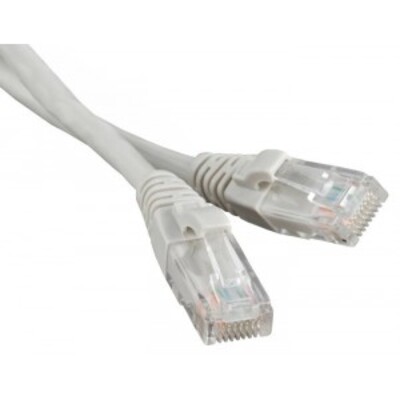 Патч-корд литой, UTP, RJ45, Cat.5e, 1м, серый