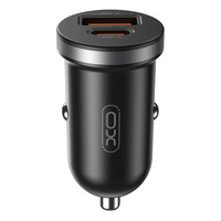 авто зарядка XO CC56 30W Mini Car Charger Type-C PD + USB-A (Чорний)