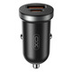 Автомобильное зарядное устройство XO CC56 30W Mini Car Charger Type-C PD + USB-A Black