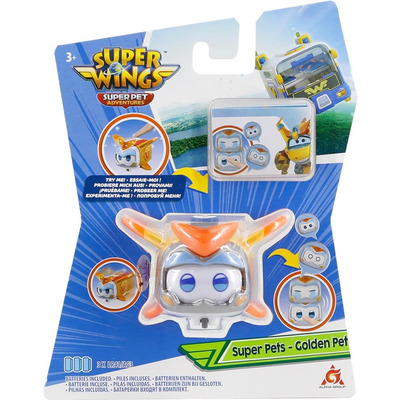 Игровая фигурка Super Wings Super Pet Золотой Мальчик любимец (Golden Boy pet), свет