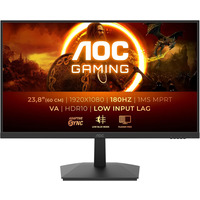 TFT 23.8" AOC 24G15N2, VA, 180Гц, 1мс, 2хHDMI, DP, черный