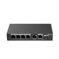 Коммутатор Ruijie Reyee RG-ES206GS-P (4xGE PoE+, 1хGE, 1xGE/SFP Uplink, CCTV, Cloud Managed, L2, max PoE 54W, настольный, бесшумный, металл)