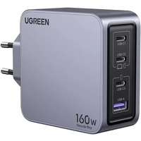 Зарядний пристрій 4xUSB 160W (3xUSB-C + USB-A) Gan Nexode Pro сірий X763 Ugreen