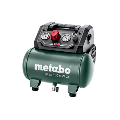 Компресор повітряний Metabo BASIC 160-6 W OF безолійний, 900Вт, 6л, 160л/хв, 8бар, 8.4кг