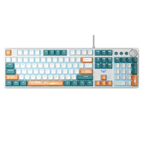 Клавиатура Aula Mechanical F2088 PRO White/Blue, plus 9 Orange keys KRGD blue (6948391234908)