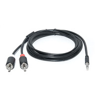 Аудіо-кабель REAL-EL Audio Pro 3.5 мм - 2xRCA (M/M), 1.8 м, чорний (EL123500042)