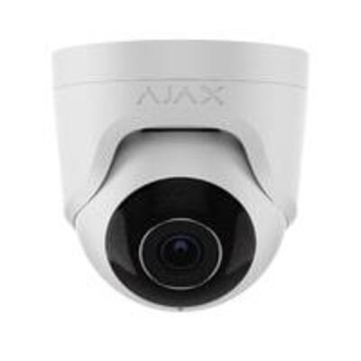 IP-Камера проводная Ajax TurretCam, 8мп, 2.8мм, Poe, True WDR, IP 65, ИК 35м, аудио, угол обзора 100° до 110°, купольная, белая