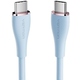 Кабель USB 2.0 Type-C M-M, 2.0 м 100W (20V/5A) Light Blue Silicone Vention