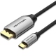 Кабель USB 3.1 Type-C M - DisplayPort M, 1.5m v.1.2 4K60Hz Aluminum Alloy чорний Vention