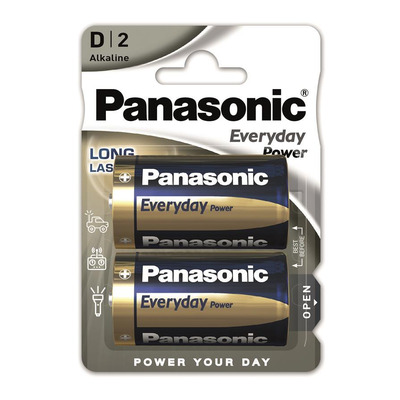 Батарейка Panasonic EVERYDAY POWER лужна D(LR20) блістер, 2 шт.