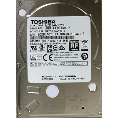 Накопичувач HDD 2.5" SATA 200GB Toshiba 4200rpm 8MB (MQ01AAD020C)