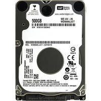 Накопичувач HDD 2.5" SATA  500GB WD AV-25 5400rpm 16MB (WD5000LUCT) Refurbished