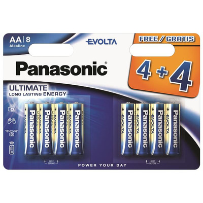 Батарейка Panasonic Evolta щелочная AA блистер, 8 шт.