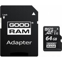 Карта пам'яті Memory card microSDXC 64Gb GoodRAM (class10) UHS I Retail + Adapter