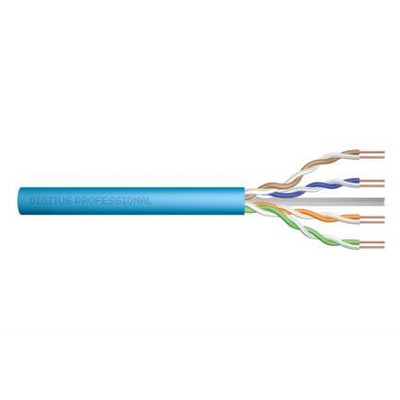 Digitus CAT 6A U-UTP, 305m, AWG 23/1, LSZH, голубой