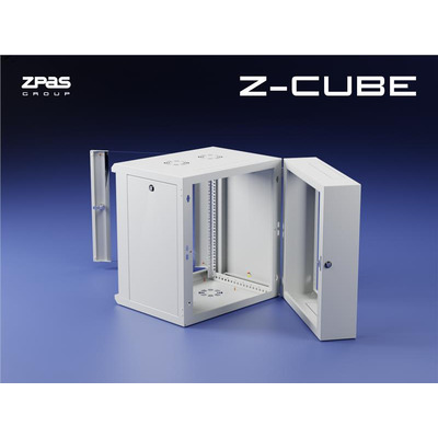 Шафа  ZPAS 19", 15U, Z-CUBE, з змінними бічними стінками, 600х600 мм, максимально 100кг, сіра