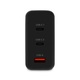 Мережевий зарядний пристрій Ttec SmartCharger Trio GAN 2хUSB-C/USB-A /120Вт Black (2SCG04S)