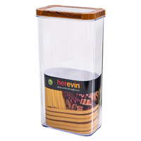 Контейнер пл. HEREVIN WOOD Transparent Lid 3 л (161209-003)