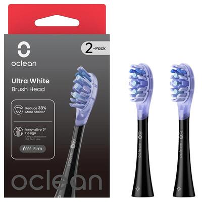 Насадка для зубної електрощітки Oclean UW02 B02 Ultra White Brush Head Black (2 шт) (6970810553550)