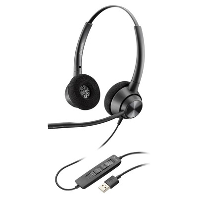 Гарнітура комп'ютерна стерео On-ear Poly EncorePro 320, USB-A, всеспрямований, чорний