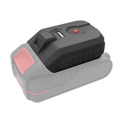 Адаптор для акумулятора Li-ion 20 В, USB 2A, LED ліхтар INTERTOOL WT-9300