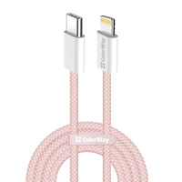 Кабель ColorWay Lightning + USB Type-C (M/M), 3.0 А, 1 м, Pink (CW-CBPDCL061-P)