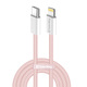 Кабель ColorWay Lightning + USB Type-C (M/M), 3.0 А, 1 м, Pink (CW-CBPDCL061-P)