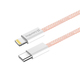 Кабель ColorWay Lightning + USB Type-C (M/M), 3.0 А, 1 м, Pink (CW-CBPDCL061-P)