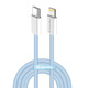 Кабель ColorWay Lightning + USB Type-C (M/M), 3.0 А, 1 м, Blue (CW-CBPDCL061-BL)