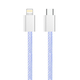 Кабель ColorWay Lightning + USB Type-C (M/M), 3.0 А, 1 м, Purple (CW-CBPDCL061-PU)