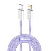 Кабель ColorWay Lightning + USB Type-C (M/M), 3.0 А, 1 м, Purple (CW-CBPDCL061-PU)