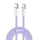 Кабель ColorWay Lightning + USB Type-C (M/M), 3.0 А, 1 м, Purple (CW-CBPDCL061-PU)