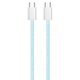 Кабель ColorWay USB Type-C + USB Type-C (M/M), 3.0 А, 1 м, Blue (CW-CBPDCC061-BL)