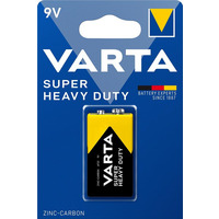 Батарейка Varta Super Heavy Duty вугільно-цинкова 6F22 (6LR61, MN1604, MX1604 ,Крона)  блістер, 1 шт