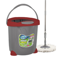 Набор для уборки Planet Spin Mop Joker 15 л серый с красным