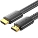 Кабель HDMI M - M, 2.0 м, V2.1, 8K 60Гц, плаский з обплетенням, Vention