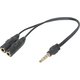 Перехідник аудіо Jack 3.5mm M 4pin -> 2 Jack 3.5mm F (Audio+MIC) Headset Jack Defender