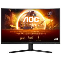 Монiтор TFT AOC 31.5” CQ32G4VE VA QHD Curved 180Hz 2*HDMI DP Black