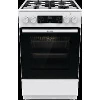 Плита Gorenje комбінована, 62л, 50x60см, дисплей, IconLed, емальовані, білий