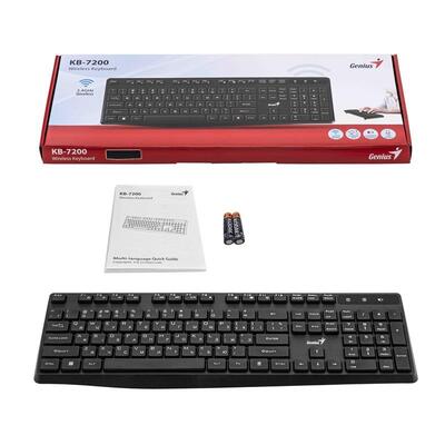 Клавіатура мембранна Genius KB-7200, 104key, WL, EN/UKR, чорний