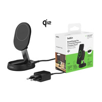 Бездротовий зарядний пристрій Belkin 15Вт Stand Magnetic Qi2, черный