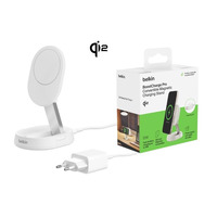 Бездротовий зарядний пристрій Belkin 15Вт Stand Magnetic Qi2, белый