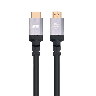 Кабель HDMI (M/M) 2Е 1.8м, 2.1, 4K/120Hz, 8K/60Hz 48Gbps, Ultra High Speed, чорний