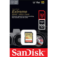 Карта пам'яті SanDisk SD   32GB C10 UHS-I U3 R100/W60MB/s Extreme V30