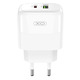 Мережевий зарядний пристрій XO L138 - 30W PD USB-C & 18W QC USB-A White