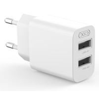 Мережева зарядка XO L109 - 12W Dual port USB-A (Білий)