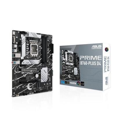 Материнcкая плата ASUS PRIME B760-PLUS D4 s1700 B760 4xDDR4 M.2 HDMI D-Sub DP ATX