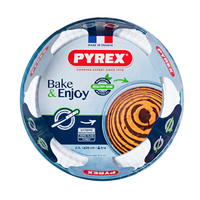 Форма с/к PYREX B&E склянна кругл. 26см (2,1л) рифл вис борт (818B000/8046)